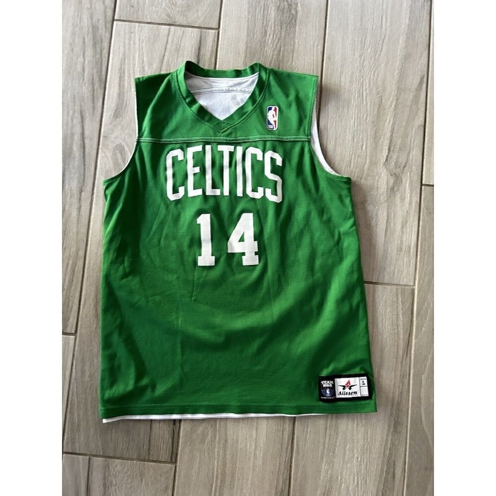 Team NBA Boston Celtics Green Rondo Jersey Youth Size Large 14-16